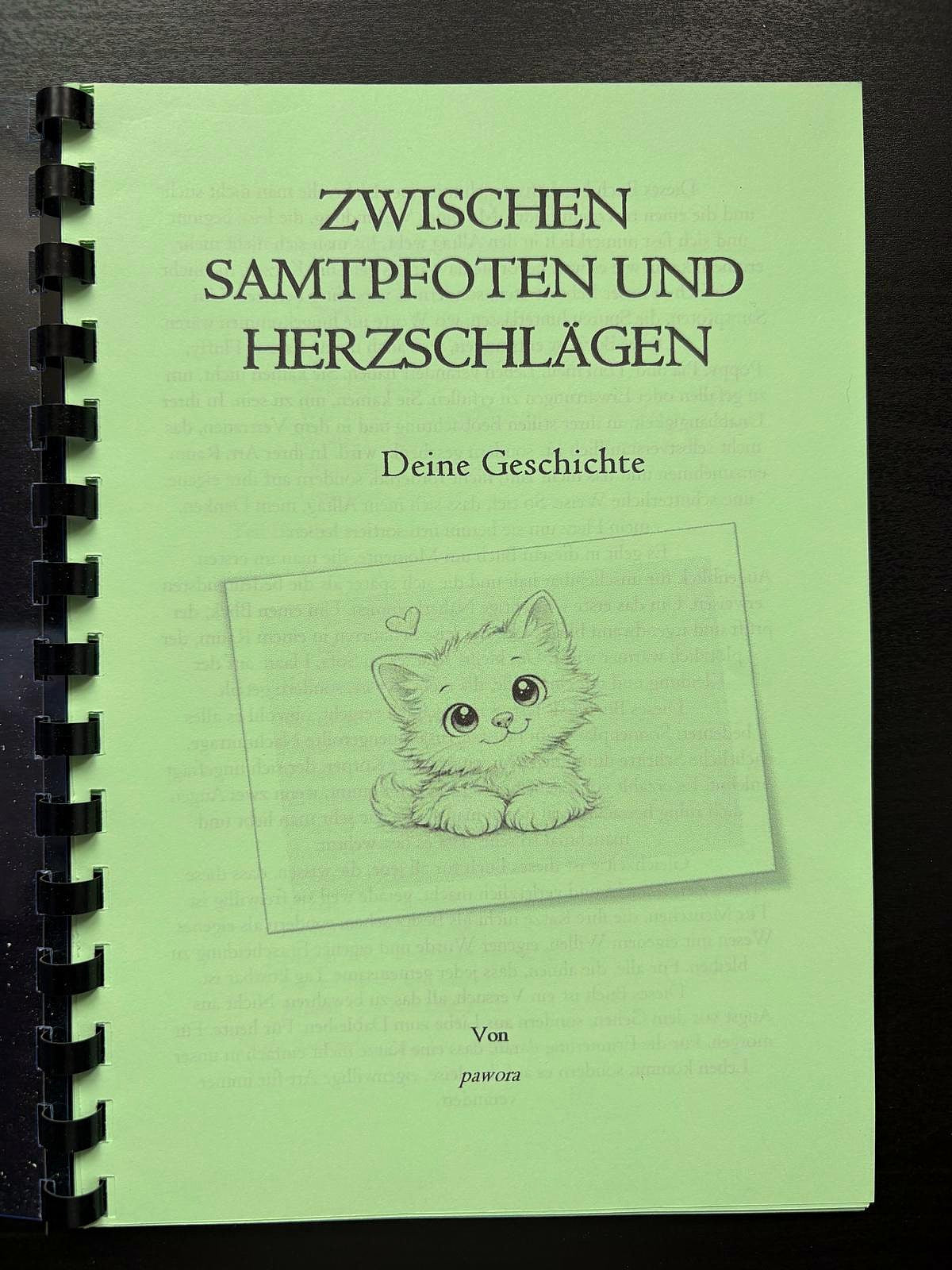 Ausfüllbuch Katze – Erinnerungsbuch für Katzenliebhaber grün