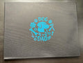 Leinwand „Dog Dad“ blau
