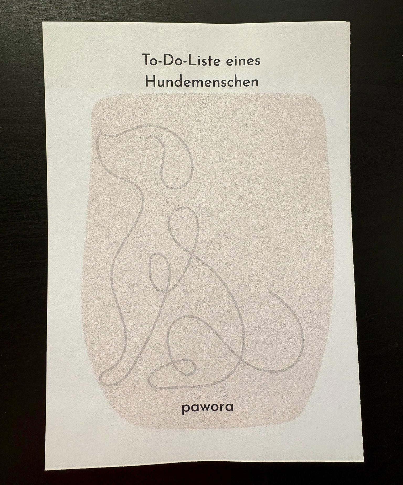 Loose Notizzettel A6 „To-Do-Liste eines Hundemenschen“ – 50 Blatt rosa