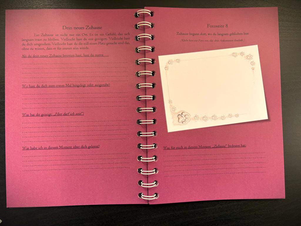 Ausfüllbuch Katze – Erinnerungsbuch für Katzenliebhaber rosa (68 Seiten)