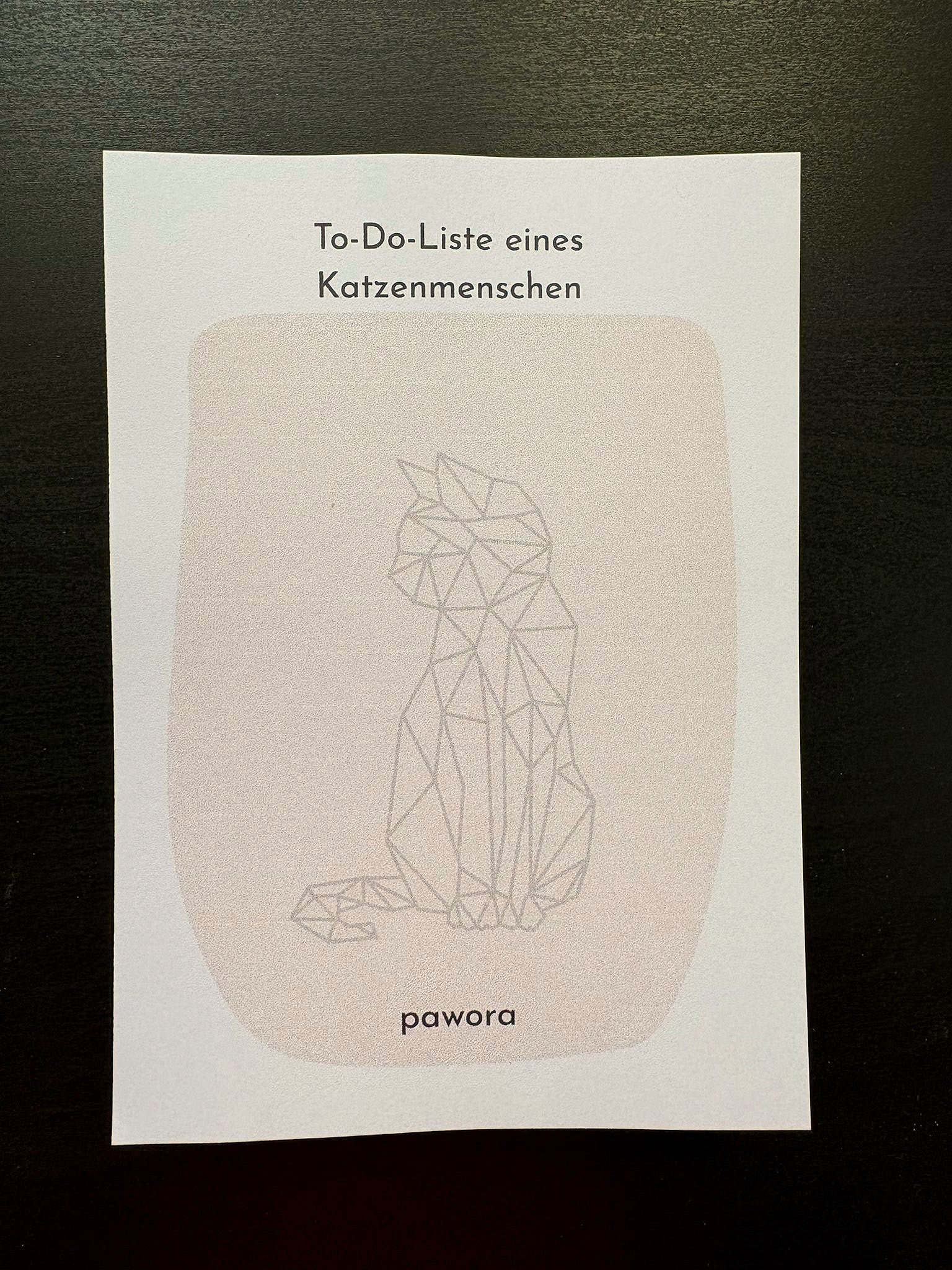 Loose Notizzettel A6 „To-Do-Liste eines Katzenmenschen“ – 50 Blatt rosa