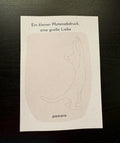 Loose Notizzettel A6 „Ein kleiner Pfotenabdruck, eine große Liebe“ – 50 Blatt rosa
