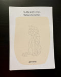 Loose Notizzettel A6 „To-Do-Liste eines Katzenmenschen“ – 50 Blatt gelb