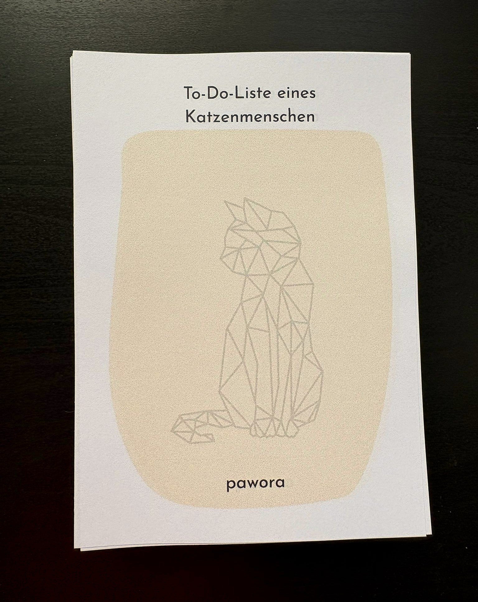 Loose Notizzettel A6 „To-Do-Liste eines Katzenmenschen“ – 50 Blatt gelb