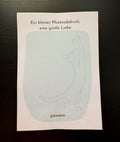 Loose Notizzettel A6 „Ein kleiner Pfotenabdruck, eine große Liebe“ – 50 Blatt blau