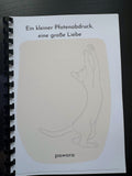 Liebevolles Notizbuch mit Tiermotiv – „Ein kleiner Pfotenabdruck, eine große Liebe“ in gelb