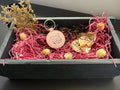 Runder Schlüsselanhänger aus Kunstleder – rosa mit Tiermotiv